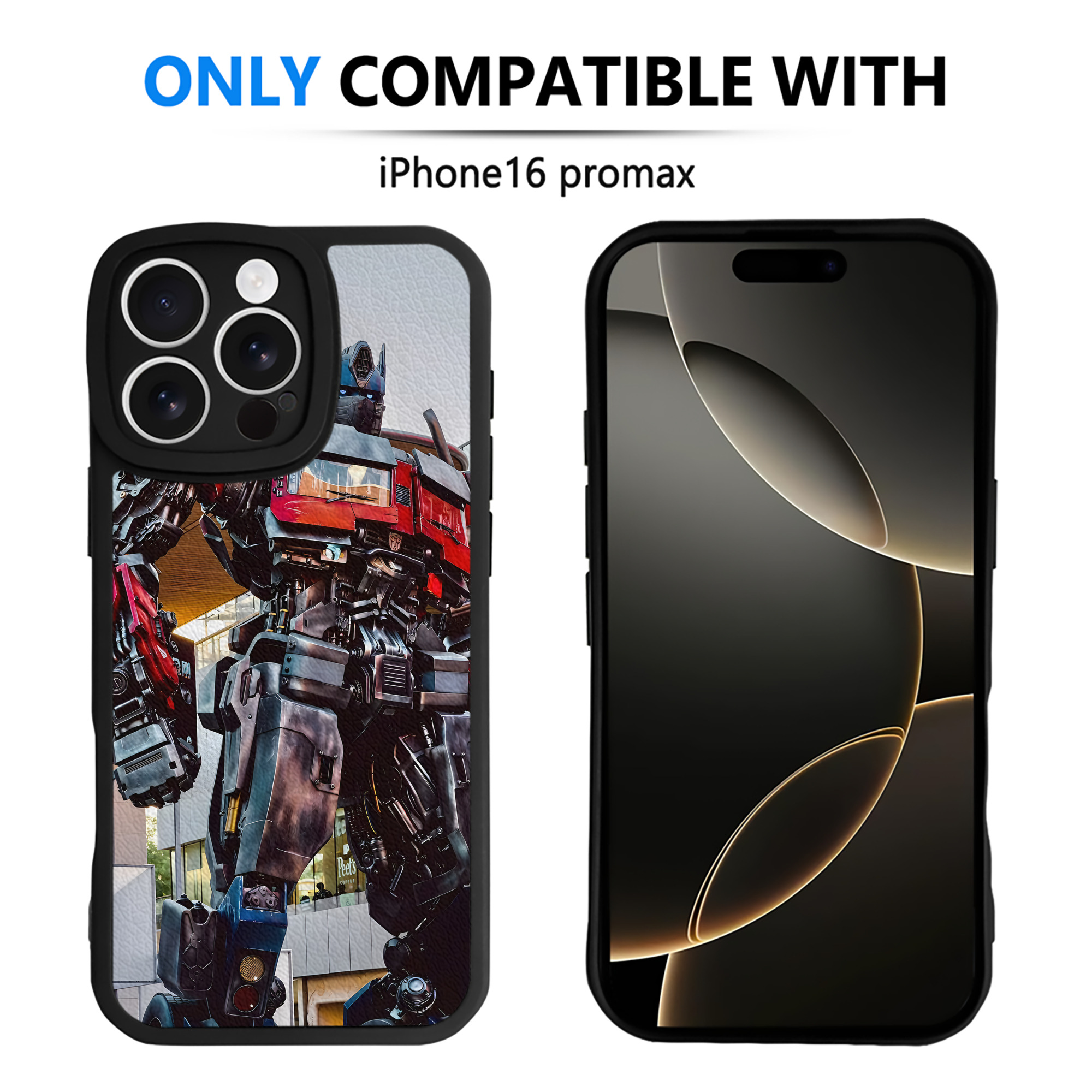 （画像用） Transformers トランスフォーマー 【iPhone 16シリーズ対応】シリコンスマホケース（レザー調） 材質：シリコン